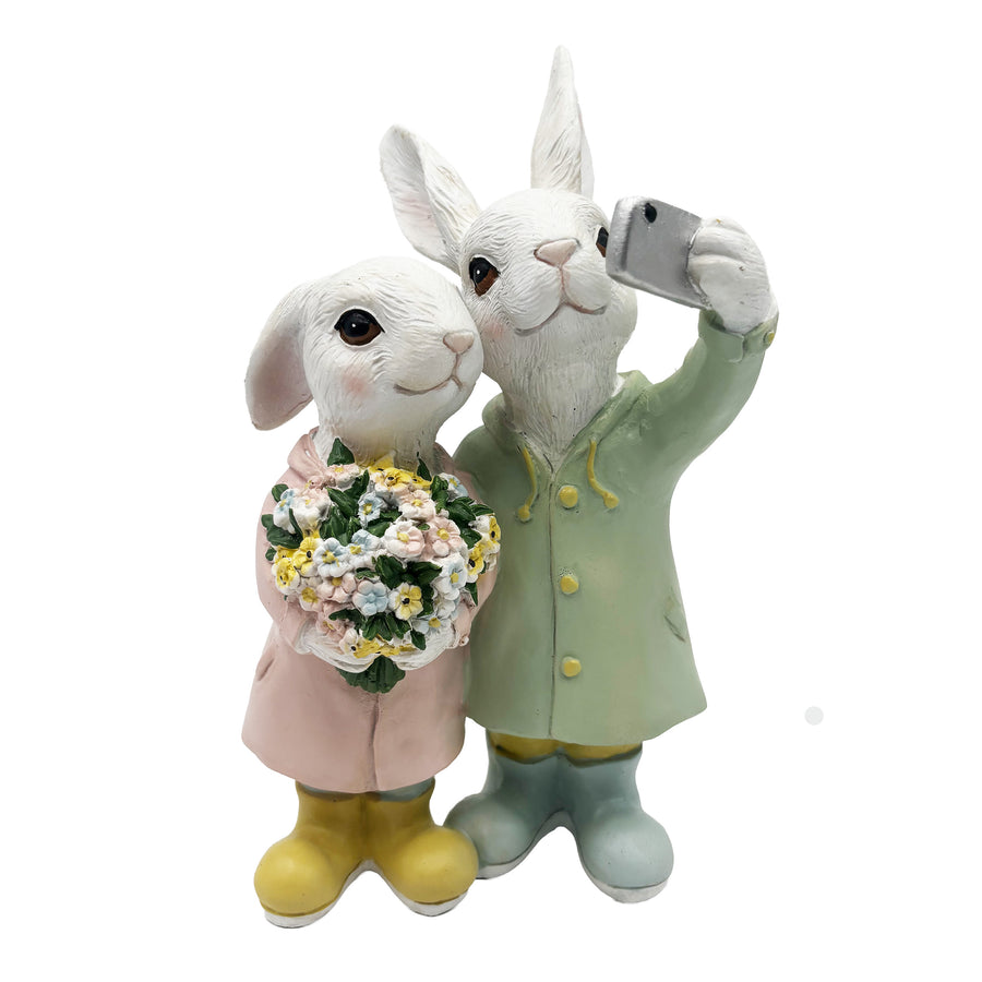 Selfie Bunnies with Rain Coat & Boots