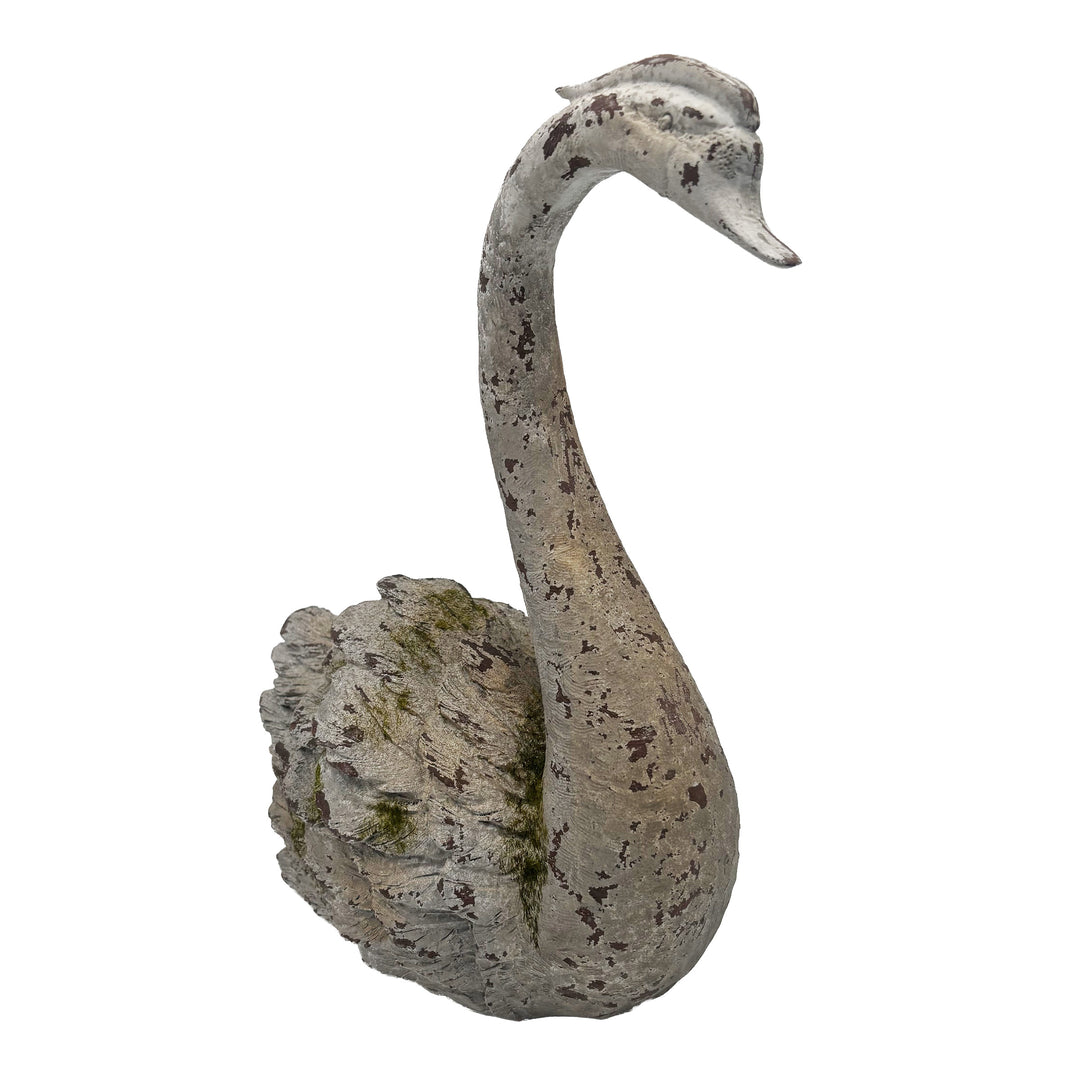 Moss-Finish Swan Figurine
