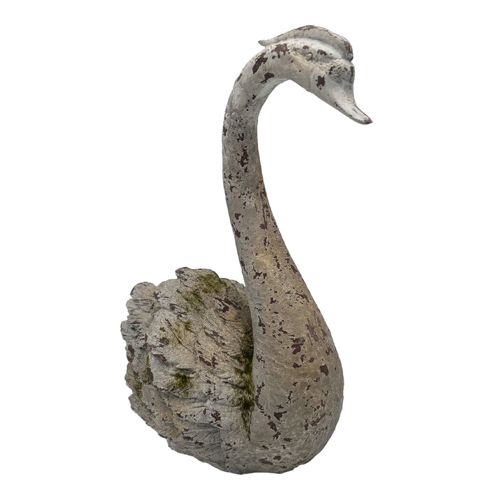 Moss-Finish Swan Figurine