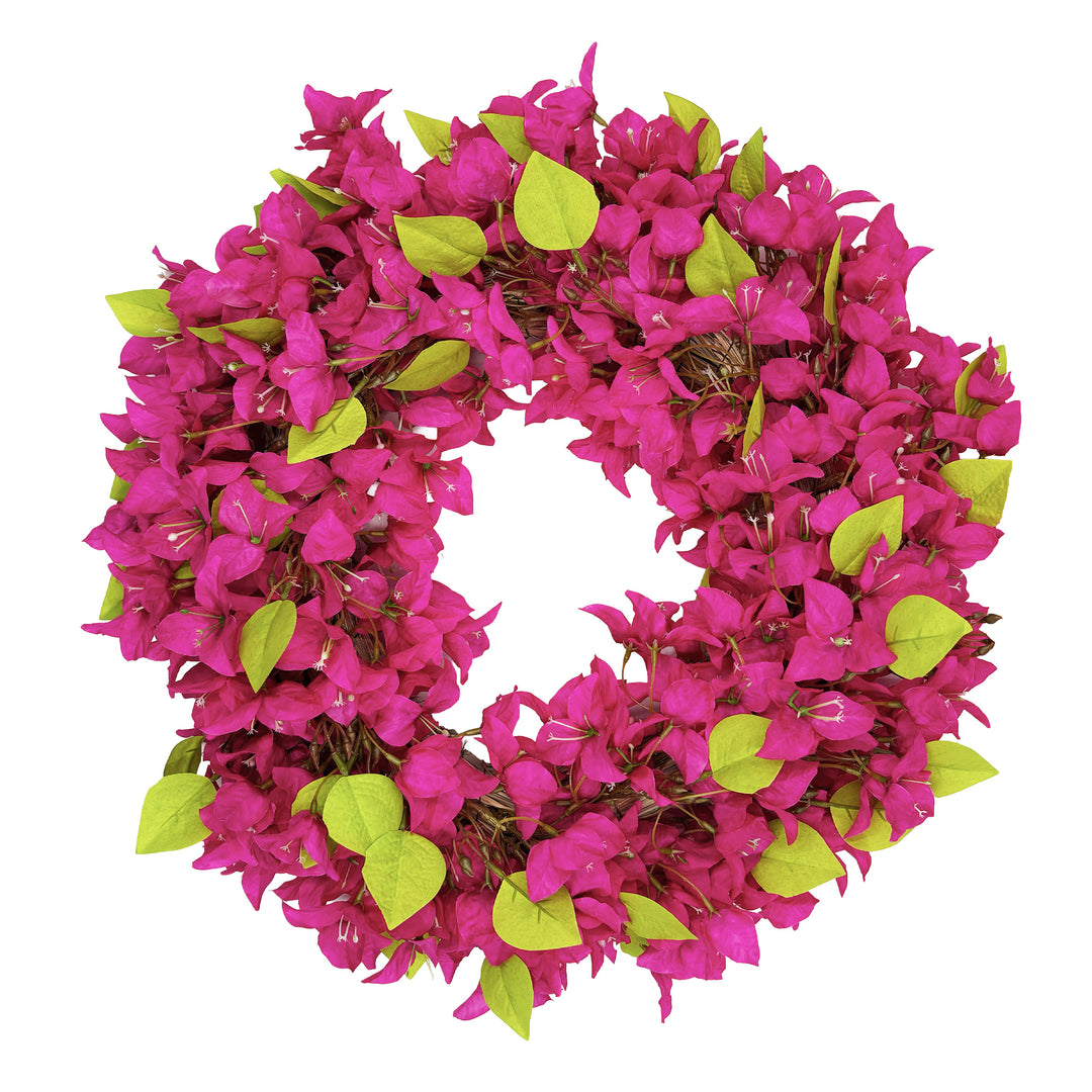 Pink Bougainvillea Artificial Wreath