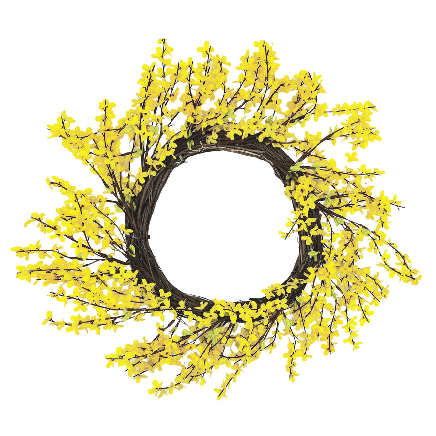 Springtime Forsythia Artificial Wreath