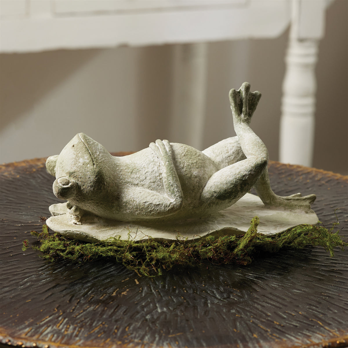 Frog Relaxing On Lily Pad