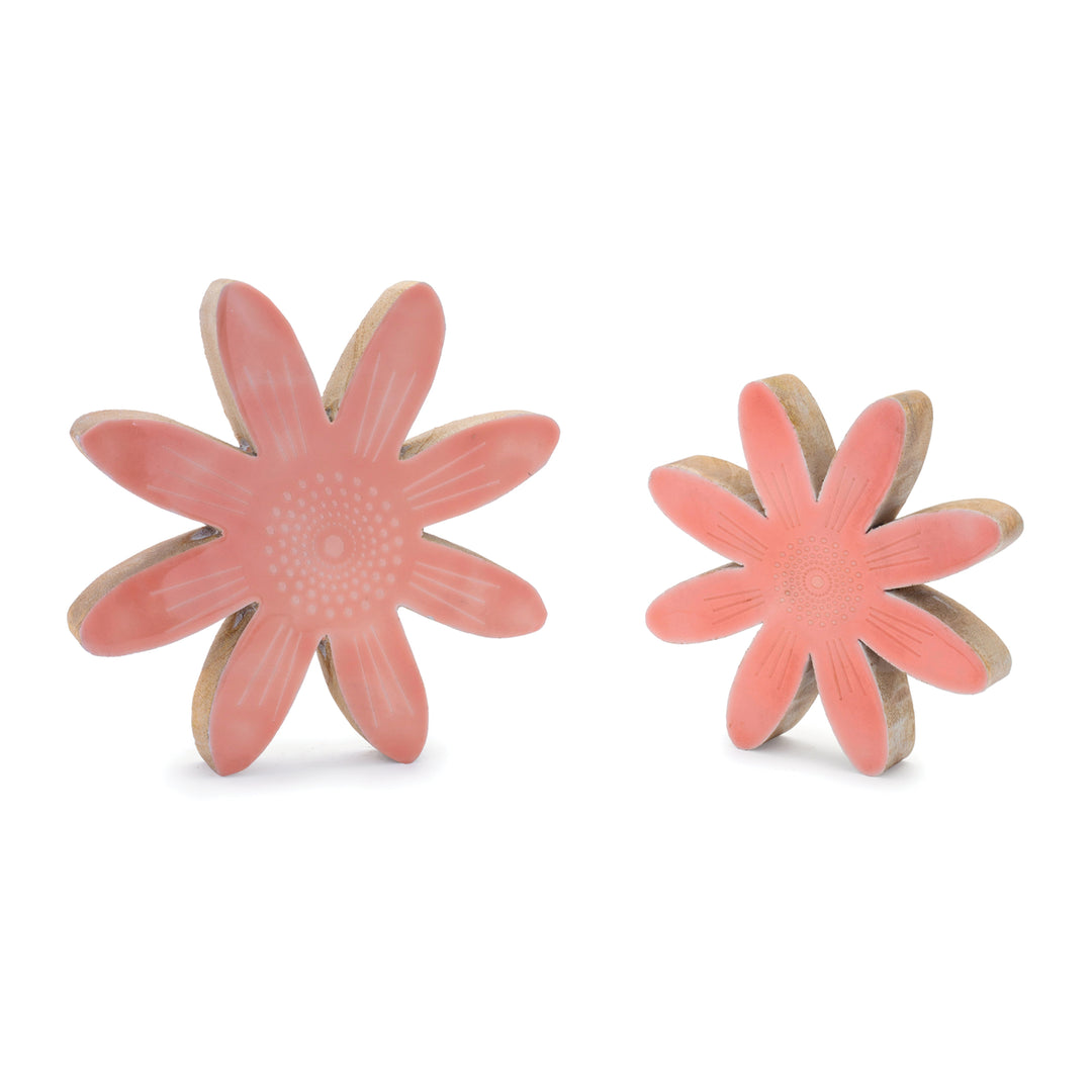Pink Wooden Flower Tabletop