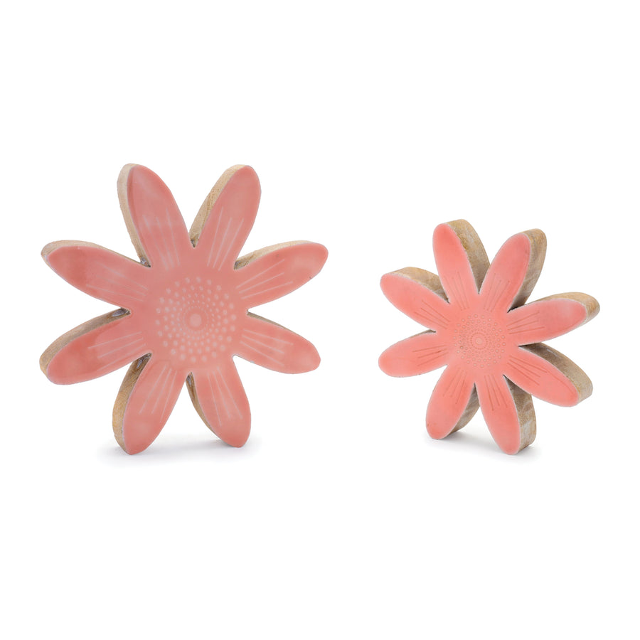 Pink Wooden Flower Tabletop