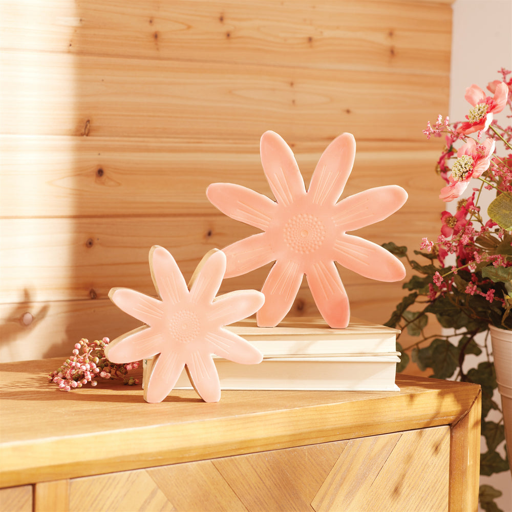 Pink Wooden Flower Tabletop