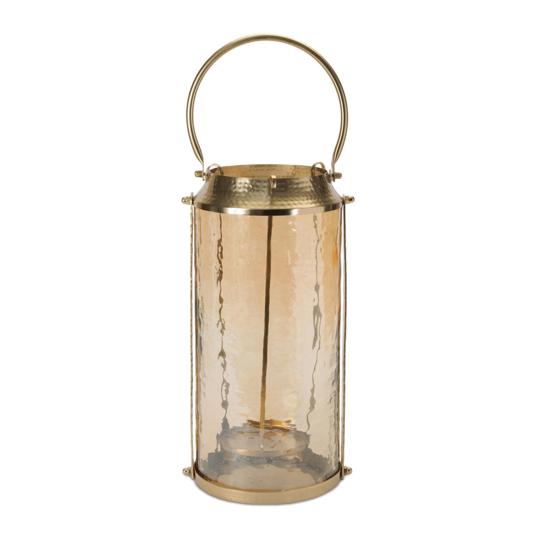 Gold Lantern with Handle 15.5 Inches