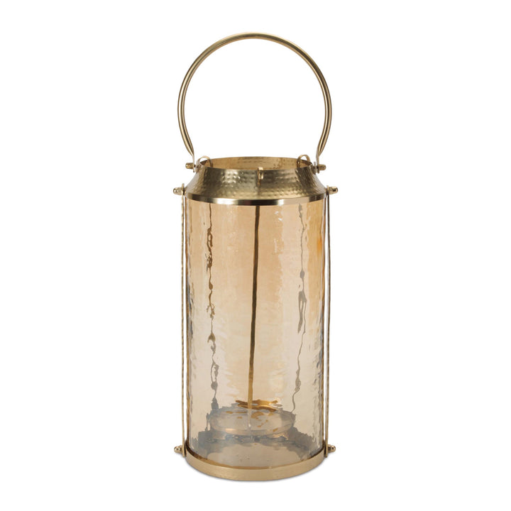Gold Lantern with Handle 15.5 Inches