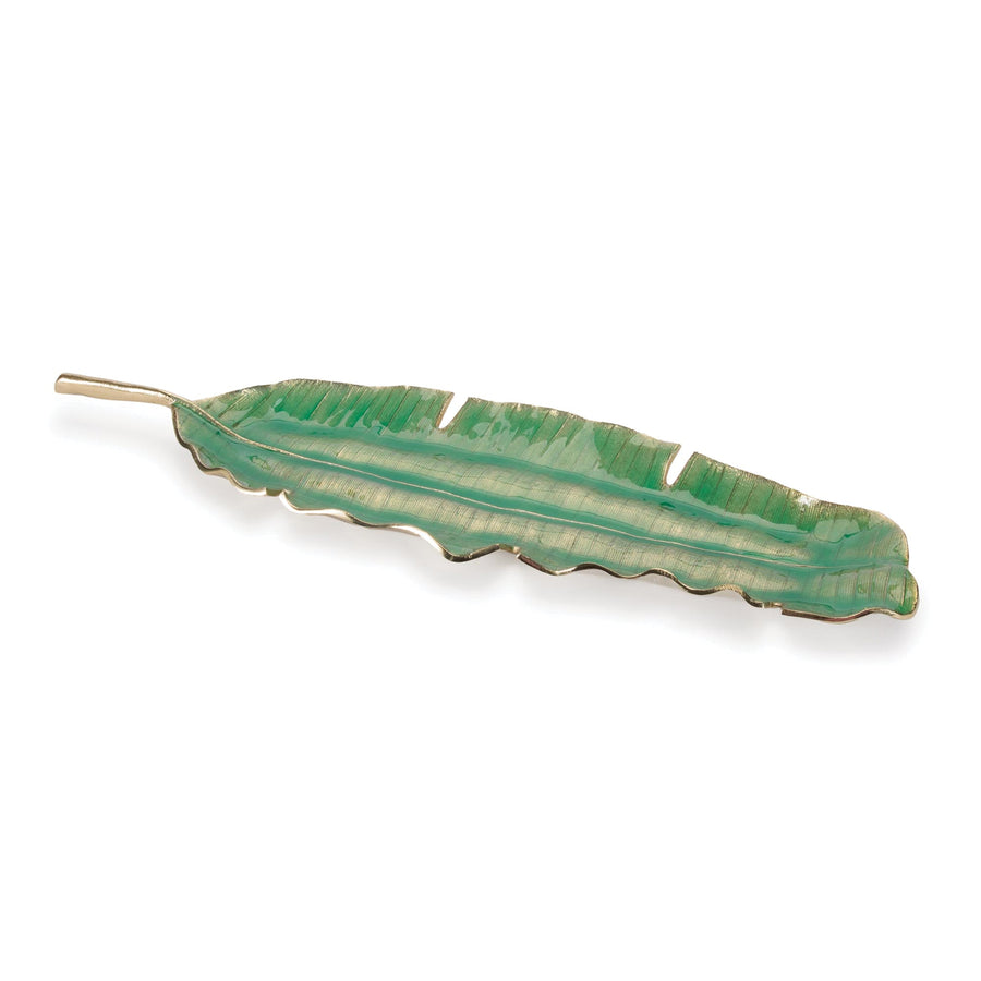Green & Gold Leaf Plate
