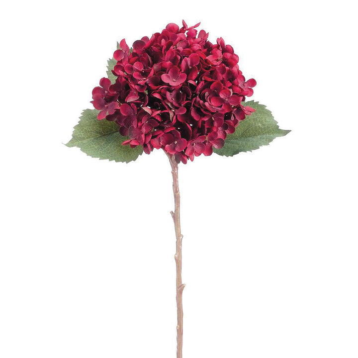Single Hydrangea Spray Burgundy