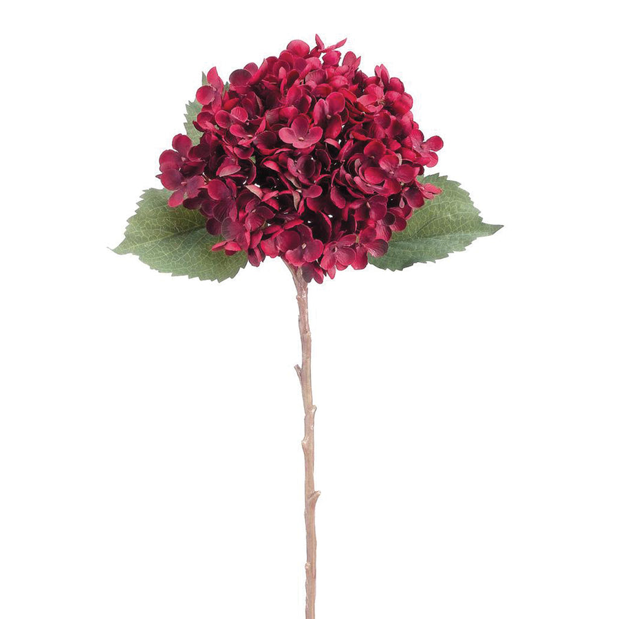 Single Hydrangea Spray Burgundy