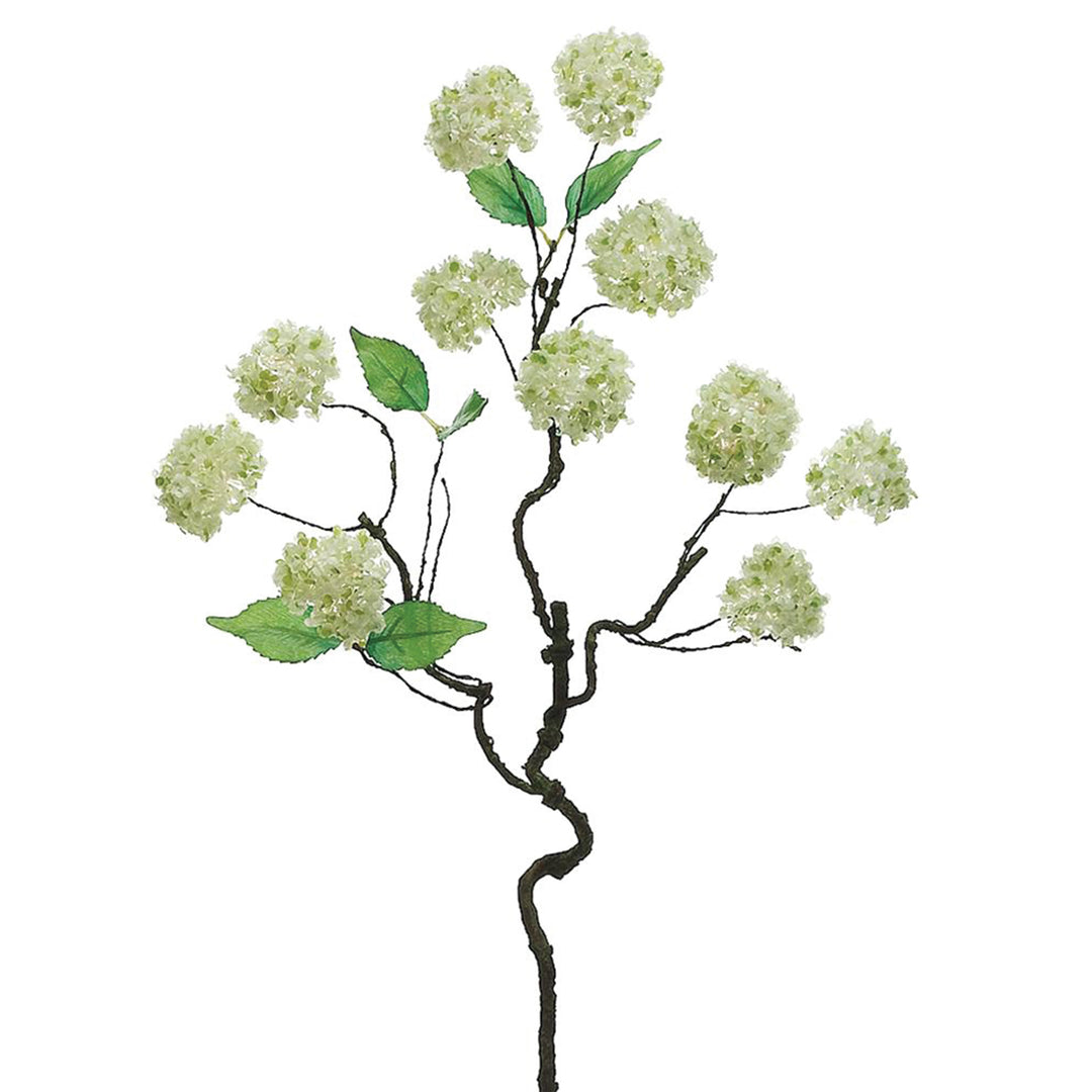 Artificial Snowball & Twig Spray