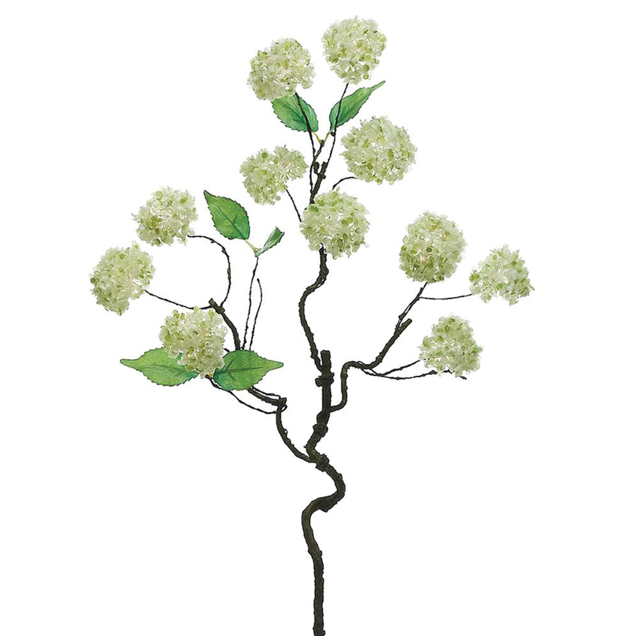 Artificial Snowball & Twig Spray