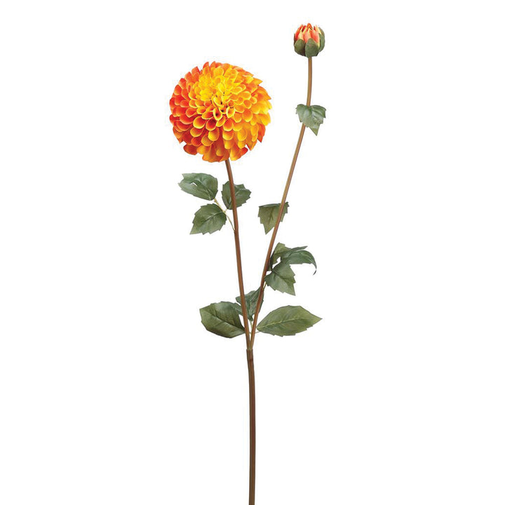 Dahlia & Bud Spray Collection Orange & Yellow