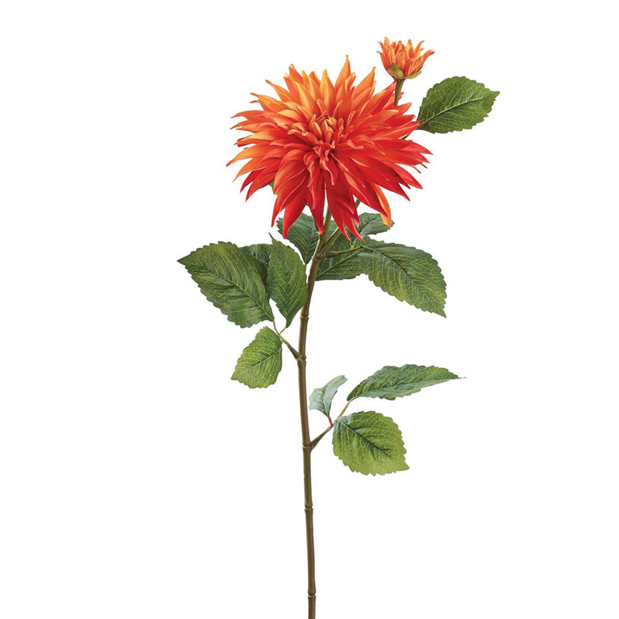Orange Dahlia & Bud Spray