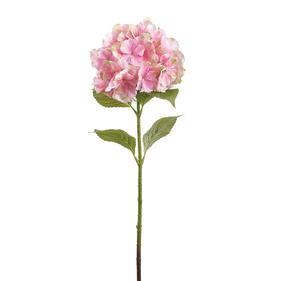 Real Touch Hydrangea Spray Pink & Green