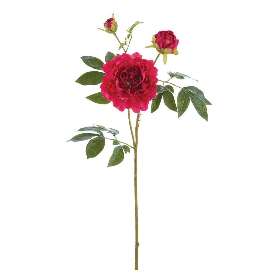 Real Touch Peony Spray with Two Buds
