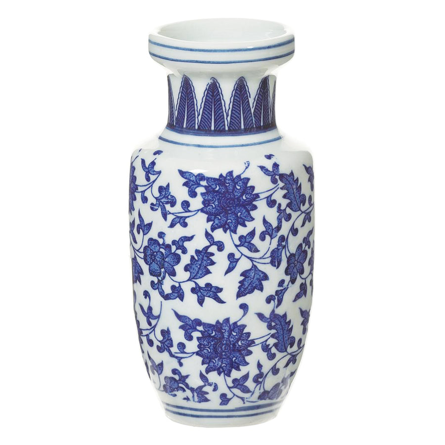 Blue & White Floral Delftware Vase