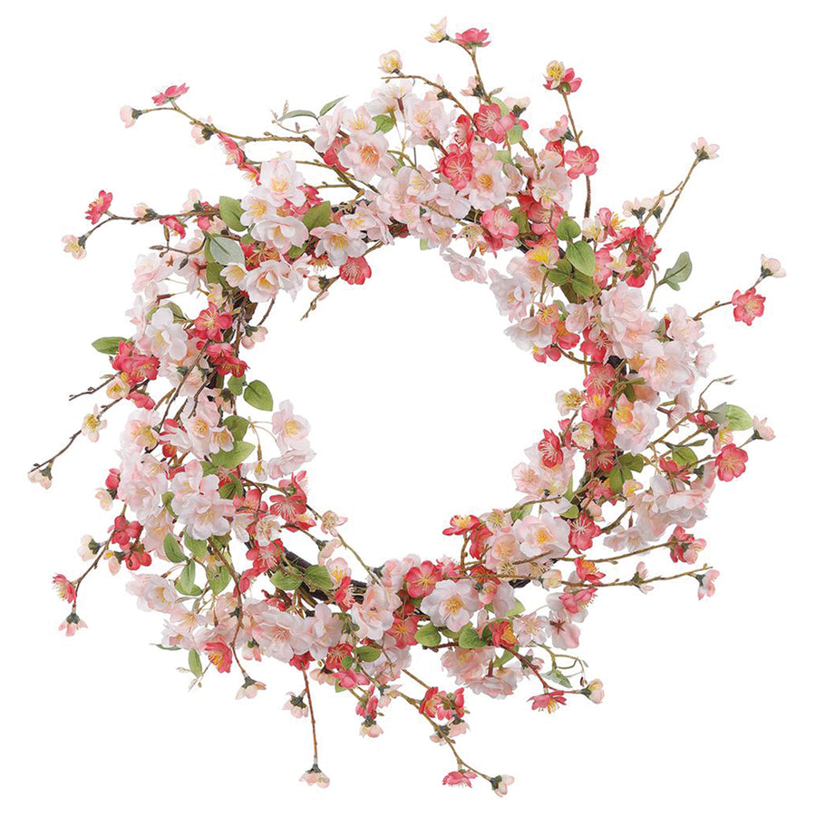 Artificial Cherry Blossom & Twig Wreath
