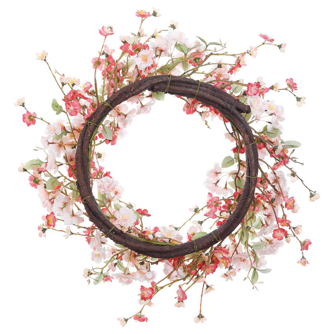 Artificial Cherry Blossom & Twig Wreath