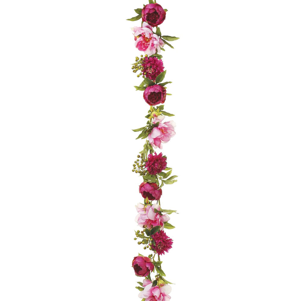 Beautifully Pink Peony Floral Collection Garland