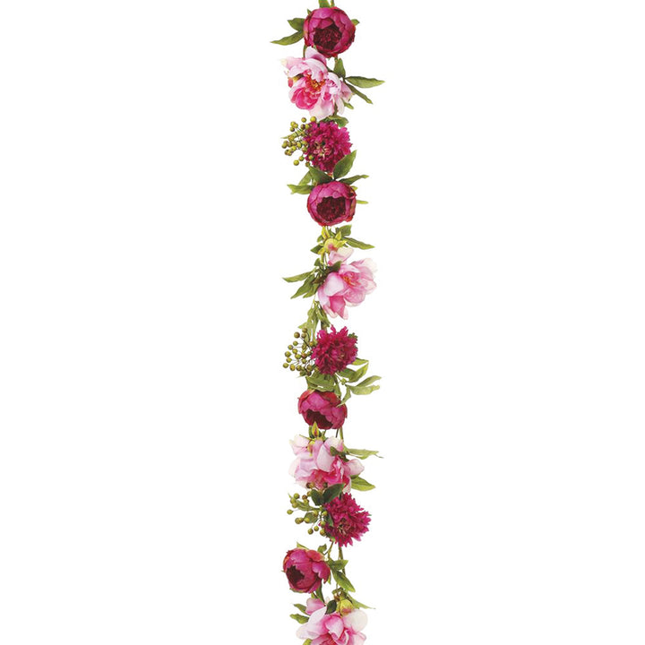 Beautifully Pink Peony Floral Collection Garland