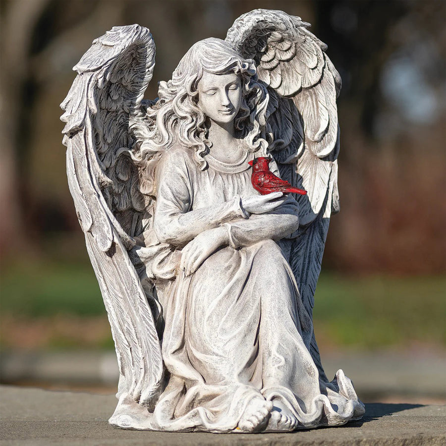 Angel with Cardinal Memorial Statue