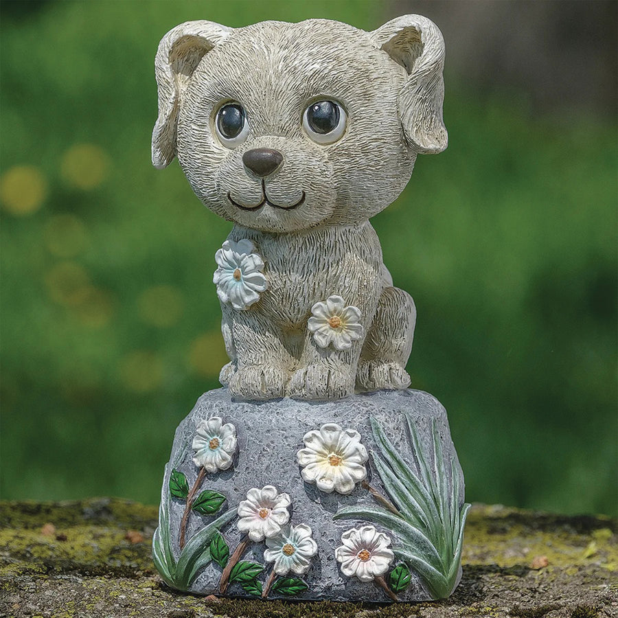 Dog on Stone Statue