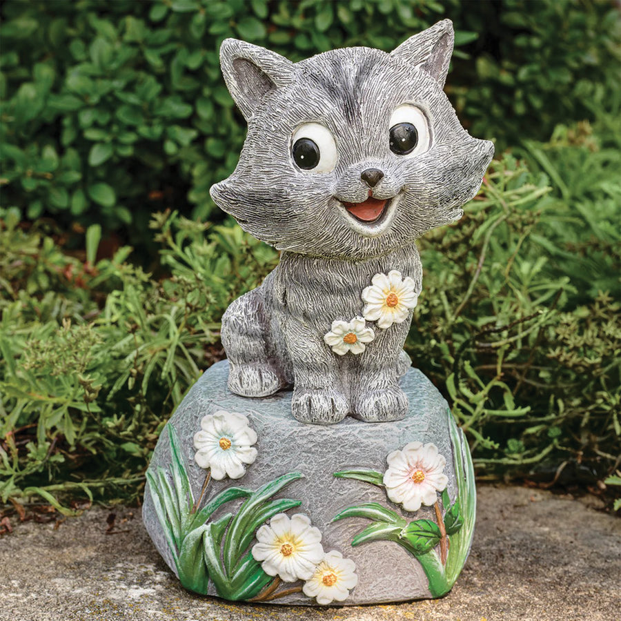 Cat on Stone Statue