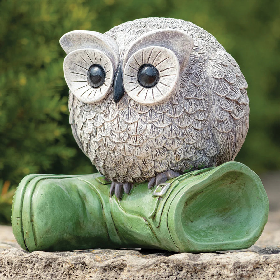 Pudgy Pals Owl on Boot Statue