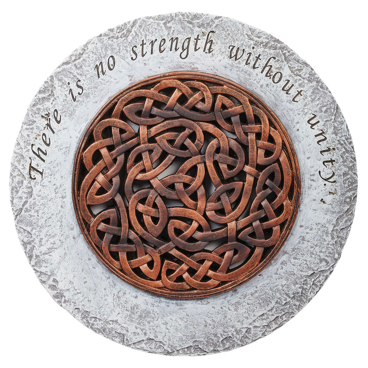 Garden Stepping Stone with Embossed Verse and Bronze Finish Celtic
