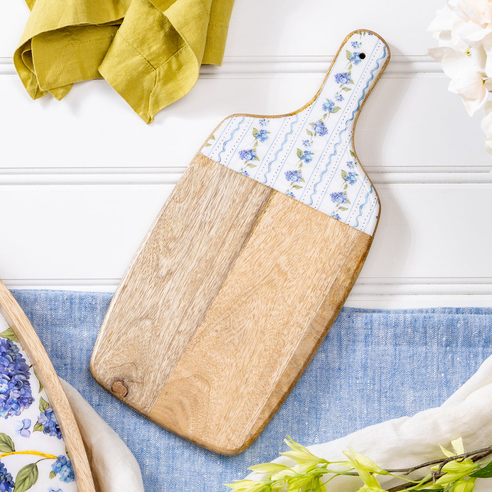 Blue Hydrangea Cutting Board