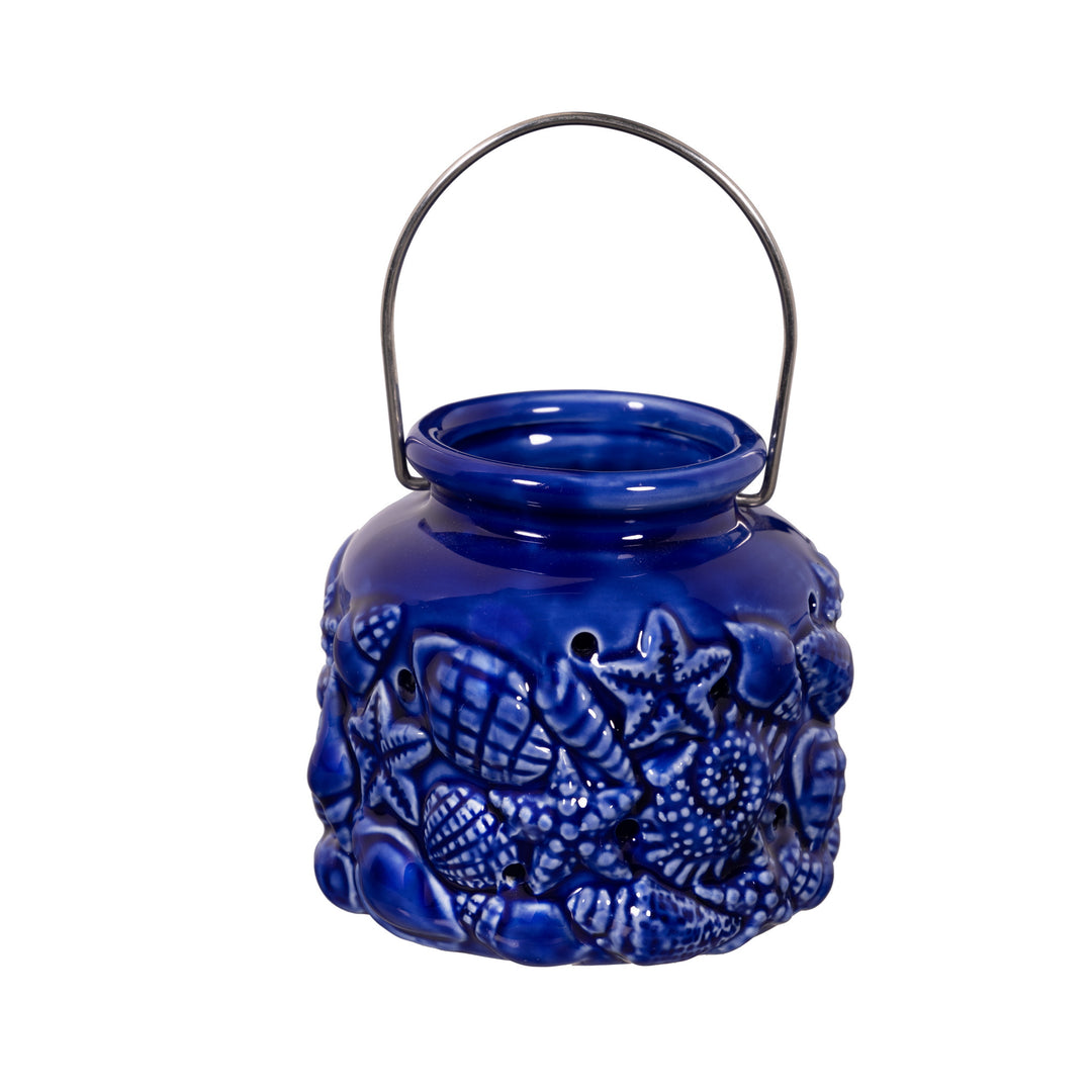 Ceramic Coastal Lantern Blue