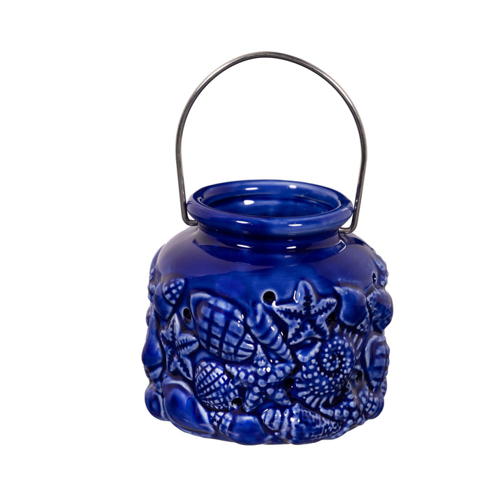 Ceramic Coastal Lantern Blue