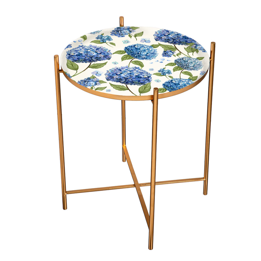 Blue Hydrangea Side Table