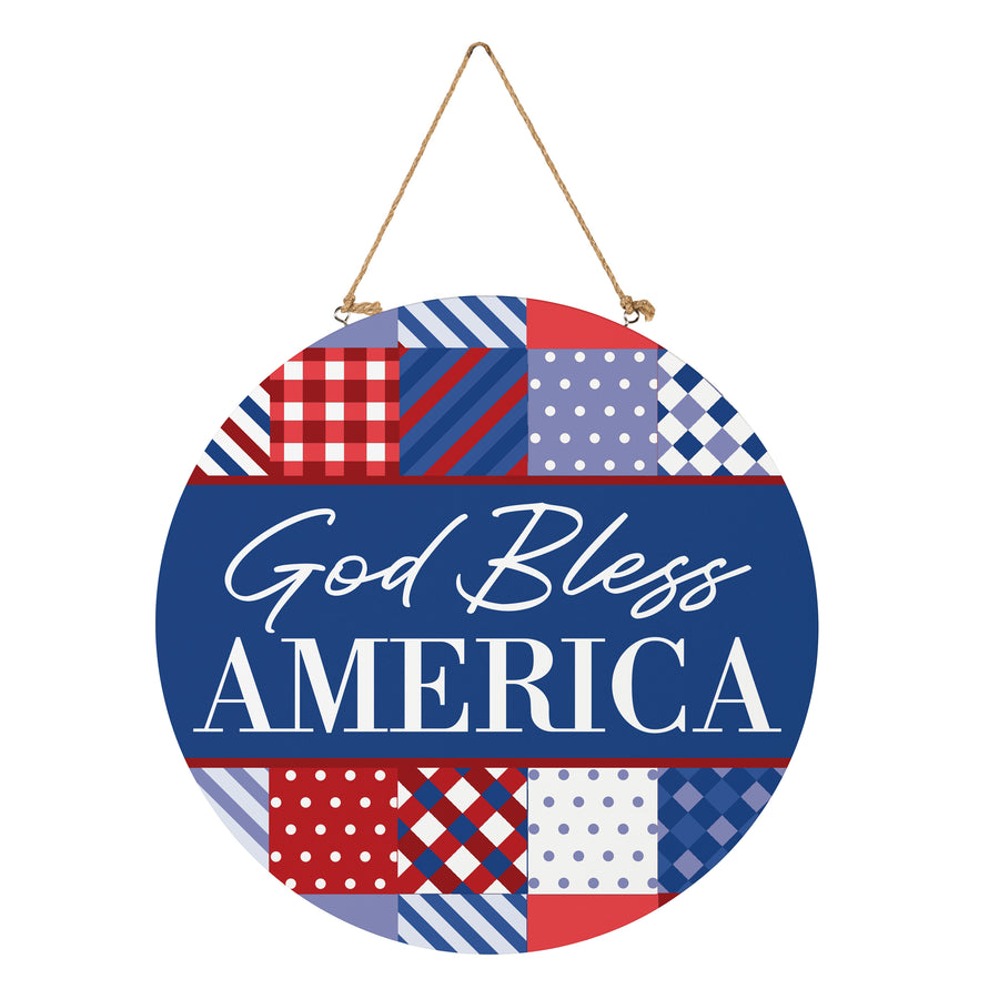 Circular "American Classic" Stars & Stripes Wall Art