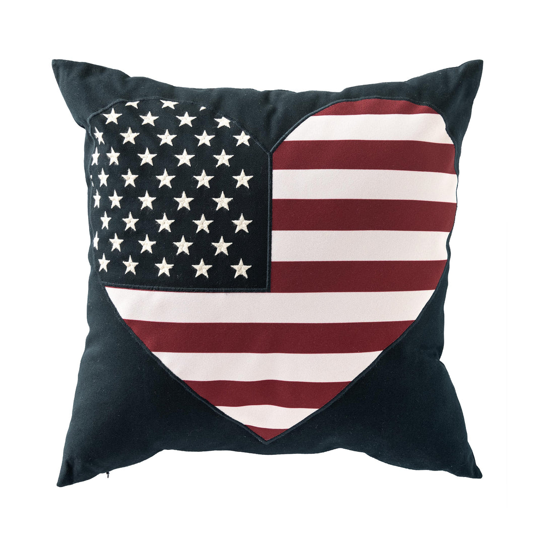 Patriotic Heart Pillow