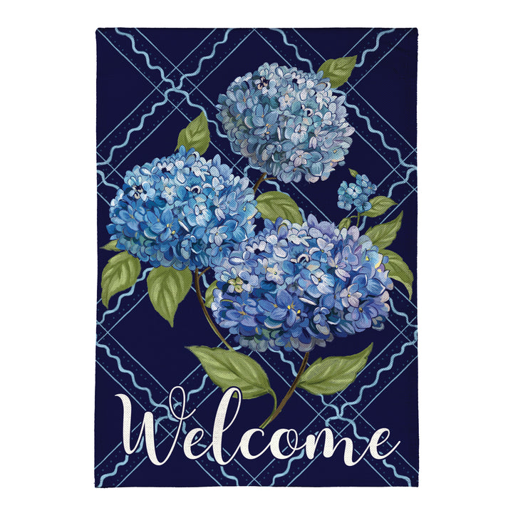 Hydrangea Haven "Welcome" Flag