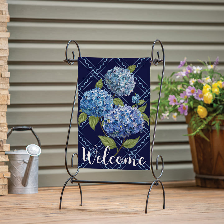Hydrangea Haven "Welcome" Flag