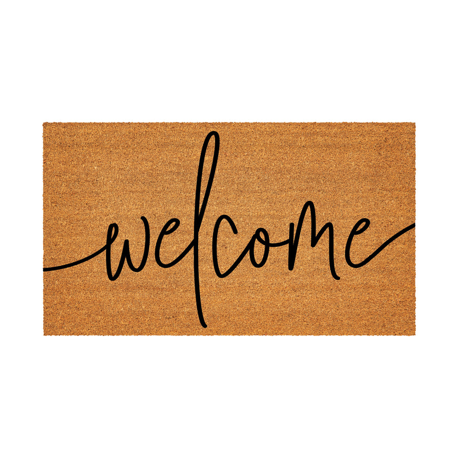 Welcome Script Coir Doormat