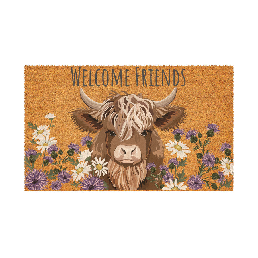 Highland Cow Coir Doormat