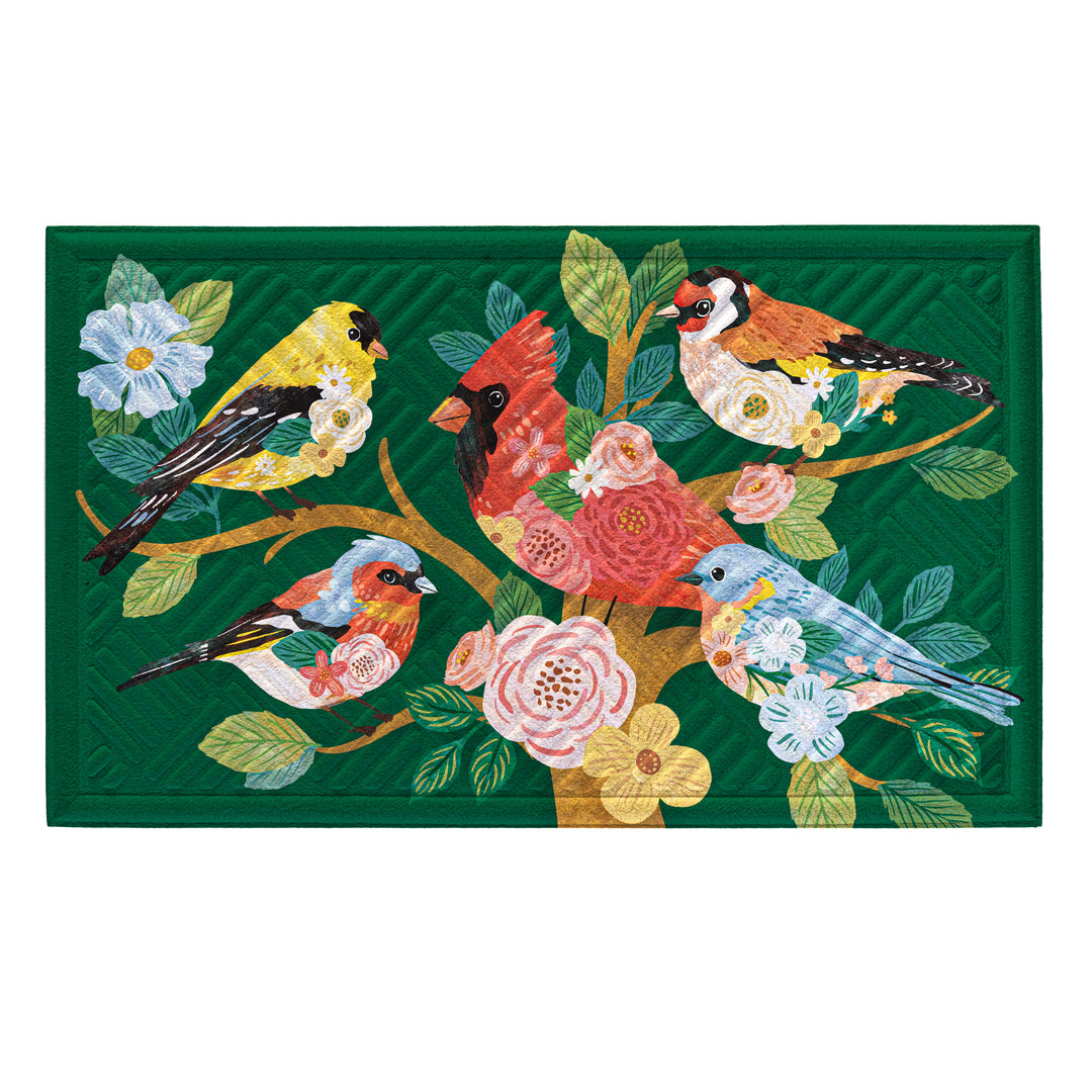 What She Shed Birds Embossed Doormat