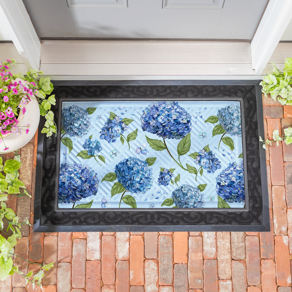 Hydrangea Haven Embossed Doormat