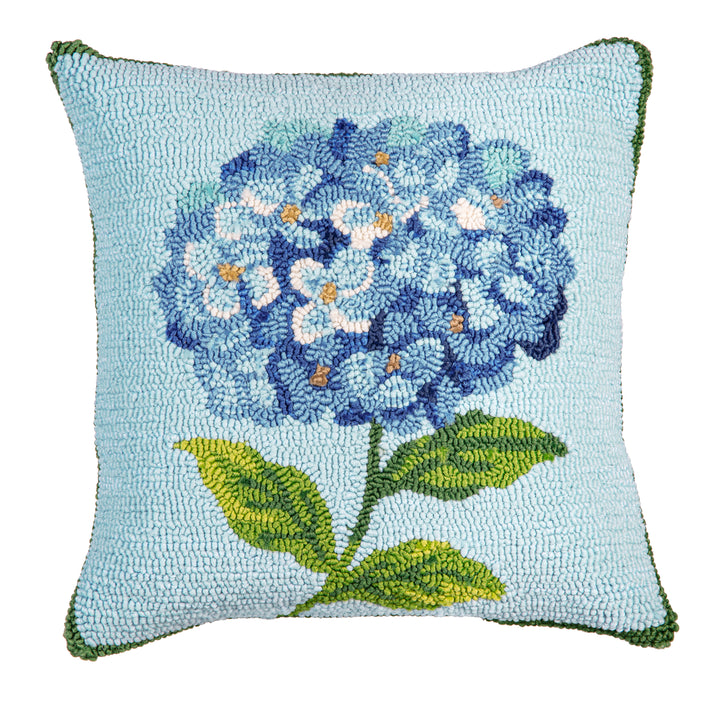 Hooked Hydrangea Haven Throw Pillow
