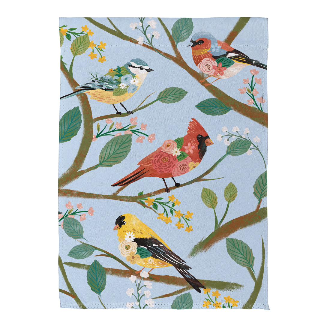 What She Shed Birds Suede Garden Flag