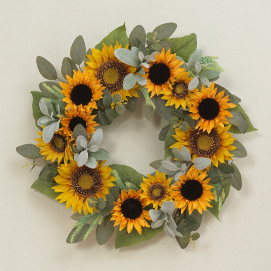 Sunflower & Foliage Wreath