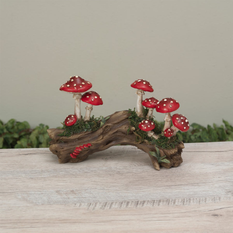 Resin Mushrooms On Tree Trunk