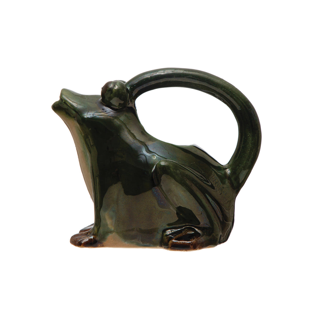Stoneware Frog Watering Pitcher