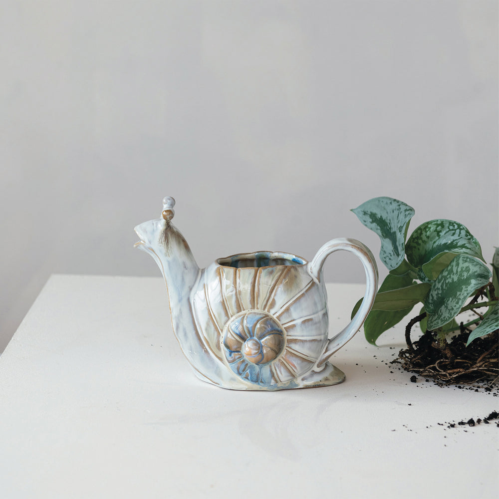 Stoneware Snail Watering Can