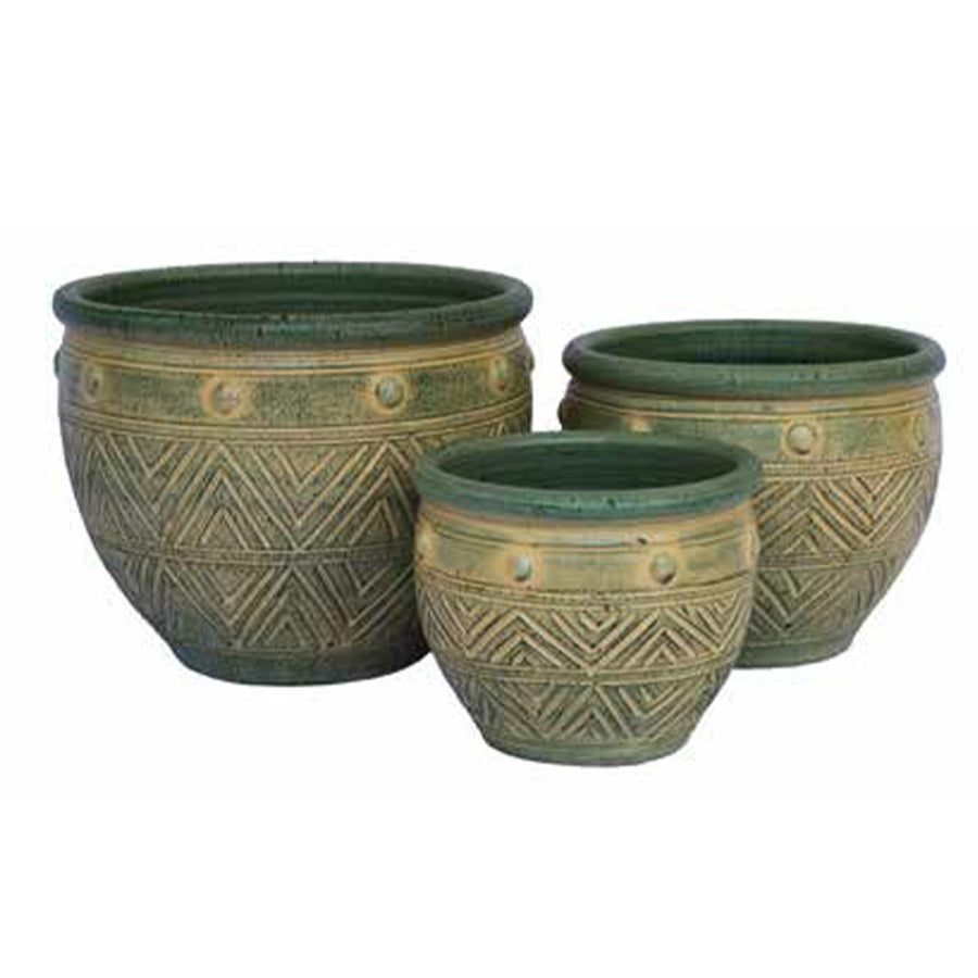 Signal Aztec Pattern Terra Cotta Planter