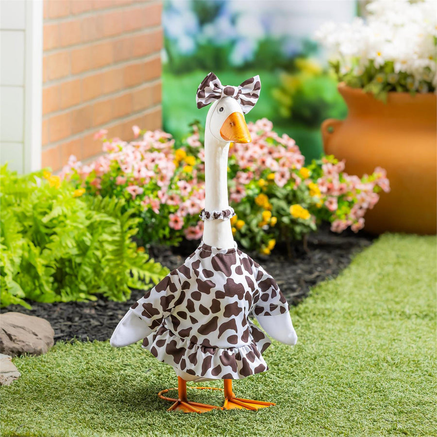 Porch Goose Outfit, Cow Print Gown